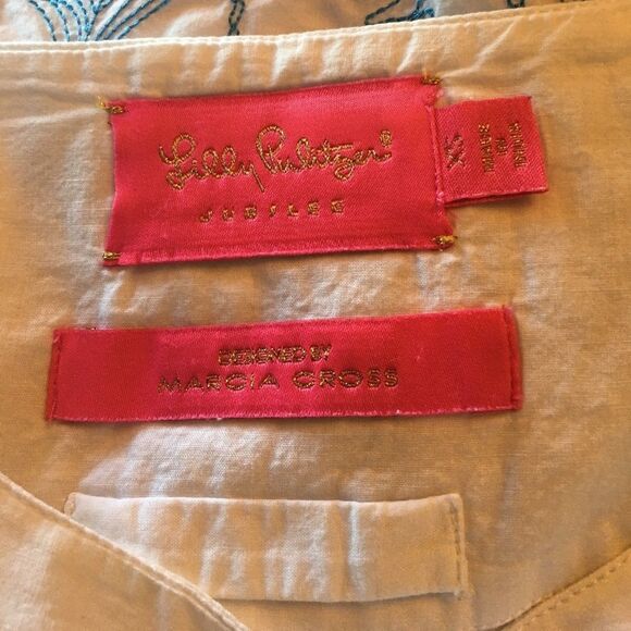 Lilly Pulitzer Catch a Kiss Jubilee By Marcia Cross Tunic Top Size XS 😃 - Picture 4 of 4